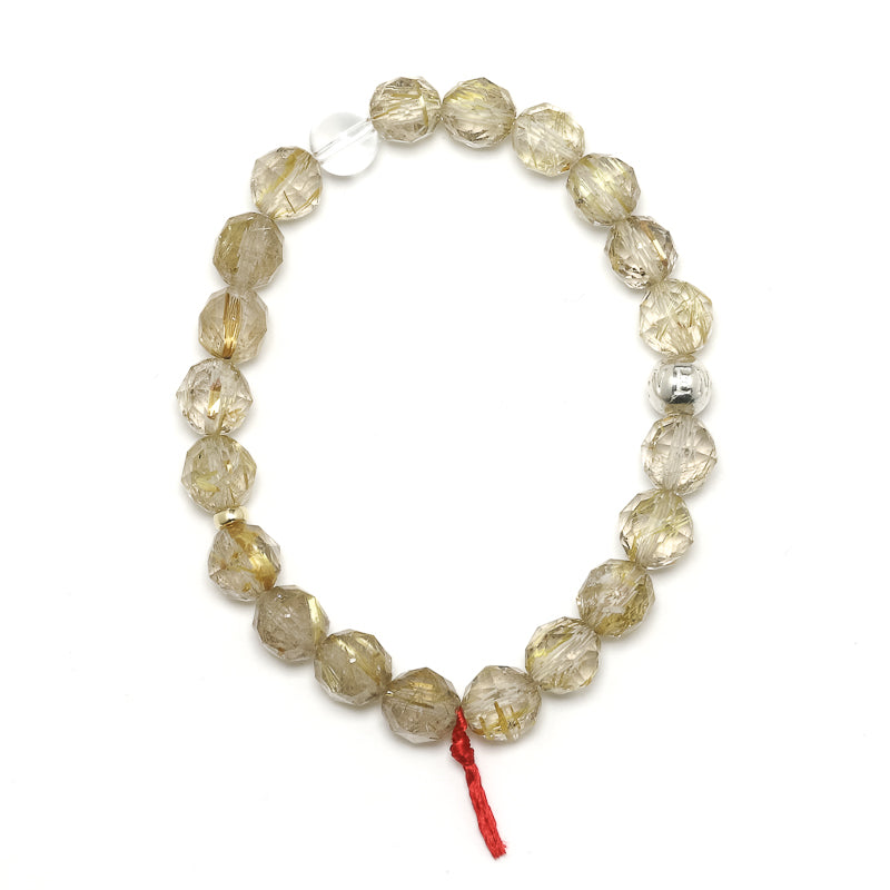 Golden Rutilated Quartz Bracelet from Brazil | Venusrox