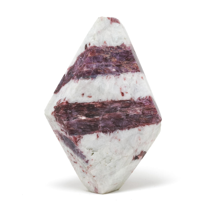 Rubellite (Red Tourmaline) in Albite Polished/Natural Point from Batalha mine, Junco do Seridó, Paraíba, Brazil | Venusrox