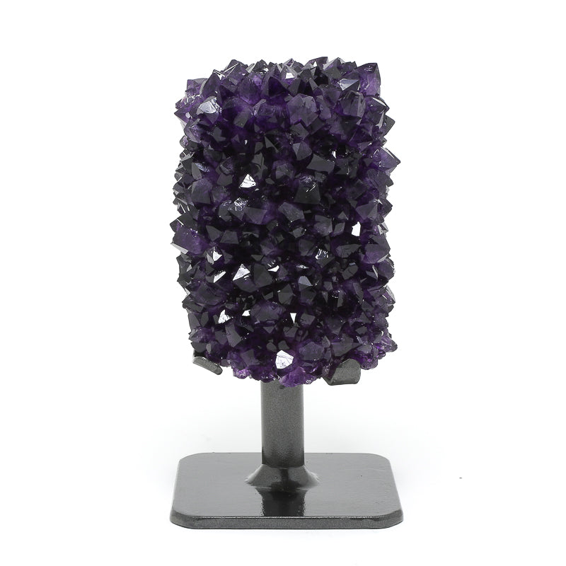 Amethyst on Calcite Natural Cluster from Uruguay mounted on a bespoke stand | Venusrox
