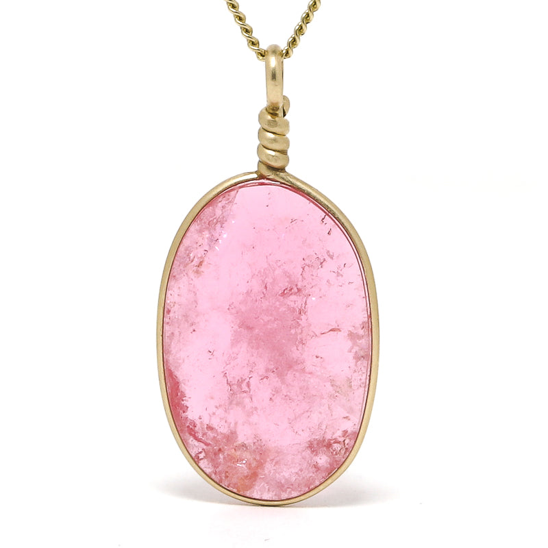 Pink Tourmaline Polished Crystal Pendant from the Chyta Region, Malhan Mountains, Russia | Venusrox