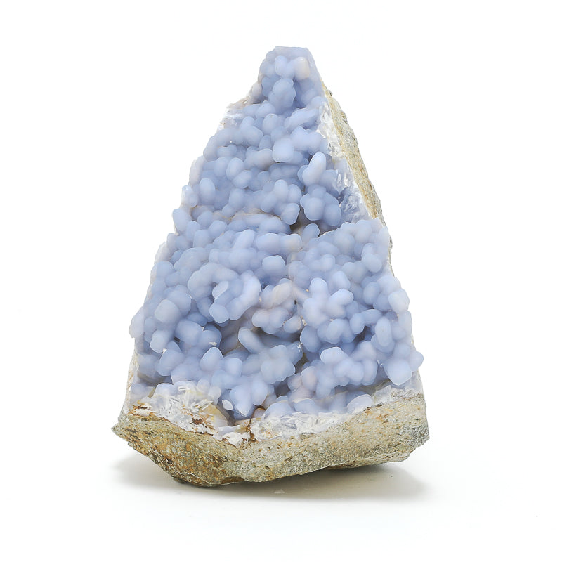 Blue Chalcedony pseudomorph after Anhydrite on Matrix Natural Crystal from Rumy Pata, Ichuna, General Sanchez Cerro Province, Moquegua, Peru | Venusrox