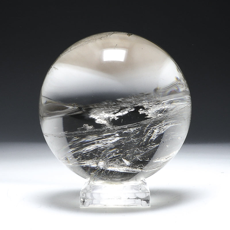Smoky Phantom Lemurian Quartz Polished Sphere from Brazil | Venusrox