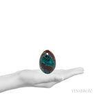Dioptase with Shattuckite & Matrix Polished Egg from the Democratic Republic of Congo | Venusrox