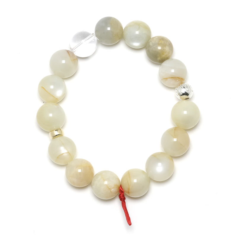 White Moonstone Bracelet from Tanzania | Venusrox
