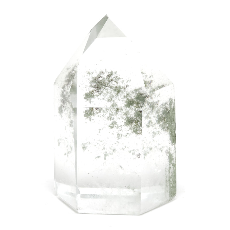 Chlorite Phantom Quartz Polished Point from Brazil | Venusrox