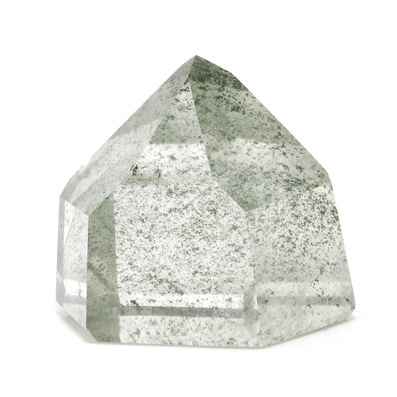 Chlorite Phantom Quartz Polished Point from Brazil | Venusrox