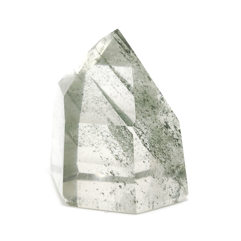 Chlorite Phantom Quartz Polished Point from Brazil | Venusrox