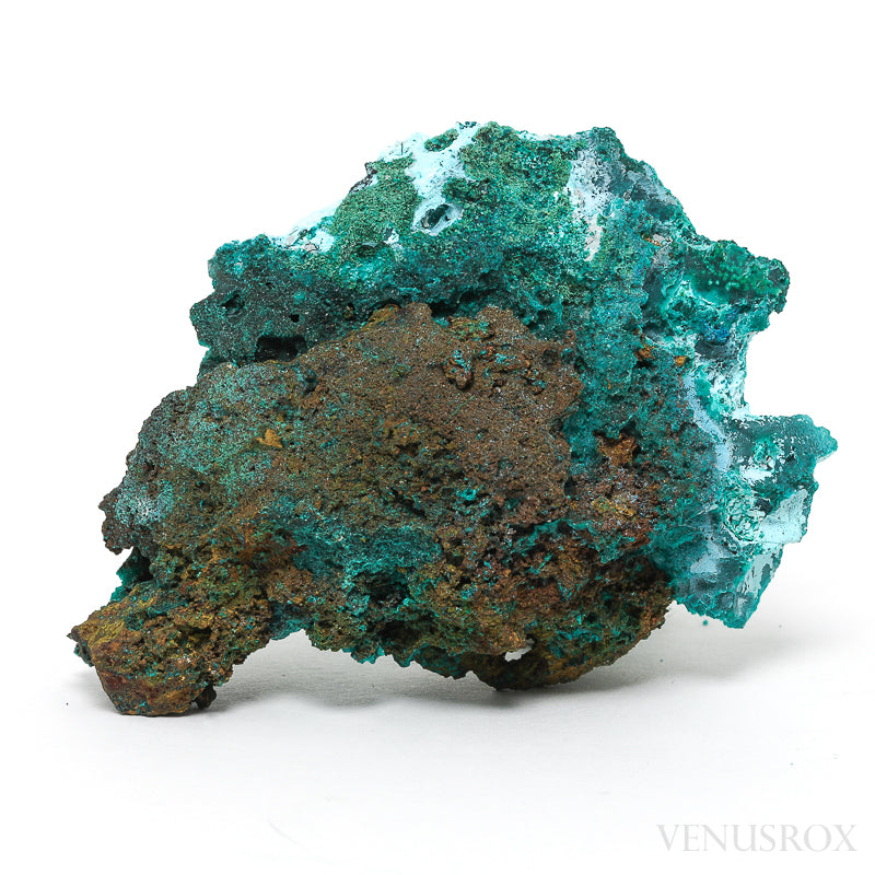 Dioptase with Chrysocolla on Matrix Natural Cluster from Renéville, Kindanba District, Pool Department, Demacratic Republic of the Congo | Venusrox