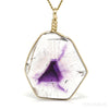 Brandberg Amethyst Quartz Polished Slice Pendant | Venusrox