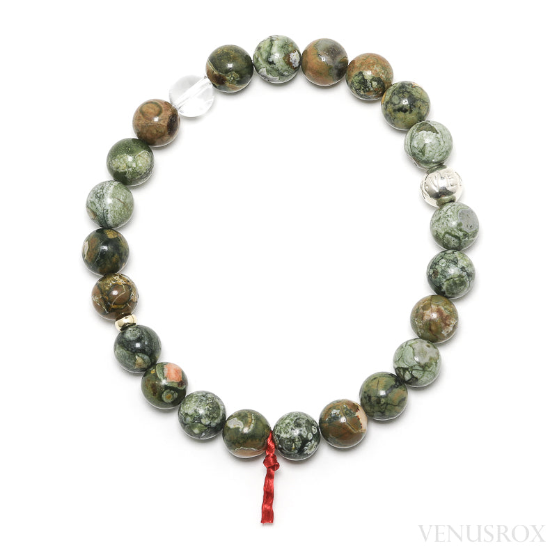 Rhyolite (Rainforest Jasper) Bead Bracelet from Australia | Venusrox