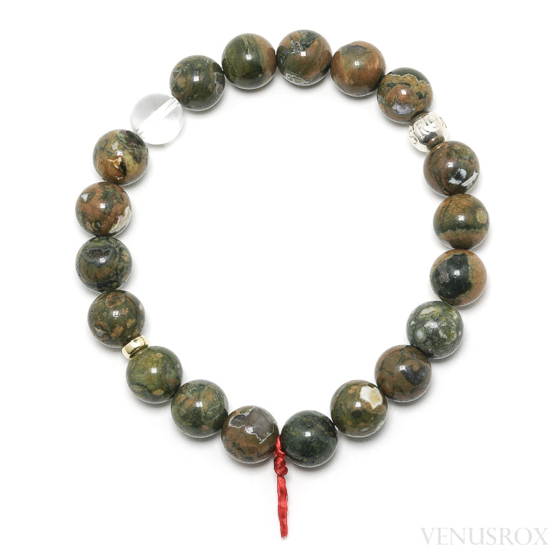 Rhyolite (Rainforest Jasper) Bead Bracelet from Australia | Venusrox