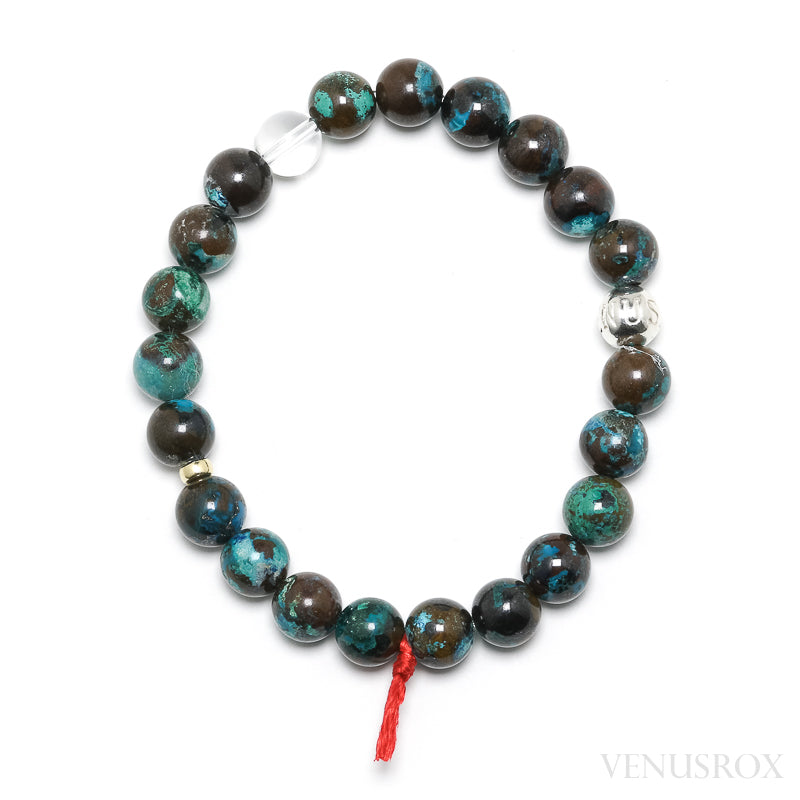 Chrysocolla with Malachite and Cuprite Bracelet from Peru | Venusrox