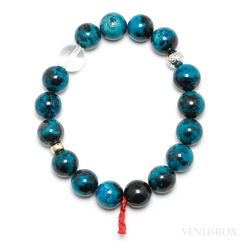 Chrysocolla with Shattuckite & Cuprite Bracelet from Peru | Venusrox