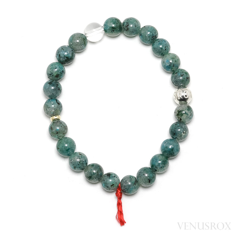 Chrysocolla in Quartz Bracelet from Peru | Venusrox