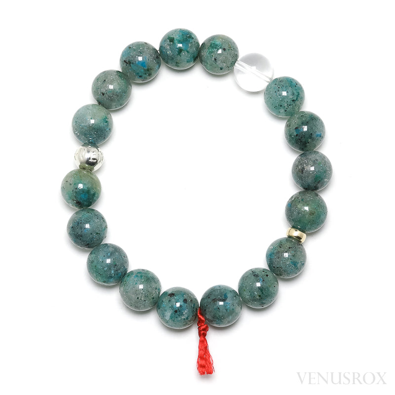 Chrysocolla in Quartz Bracelet from Peru | Venusrox
