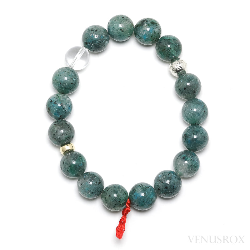 Chrysocolla in Quartz Bracelet from Peru | Venusrox