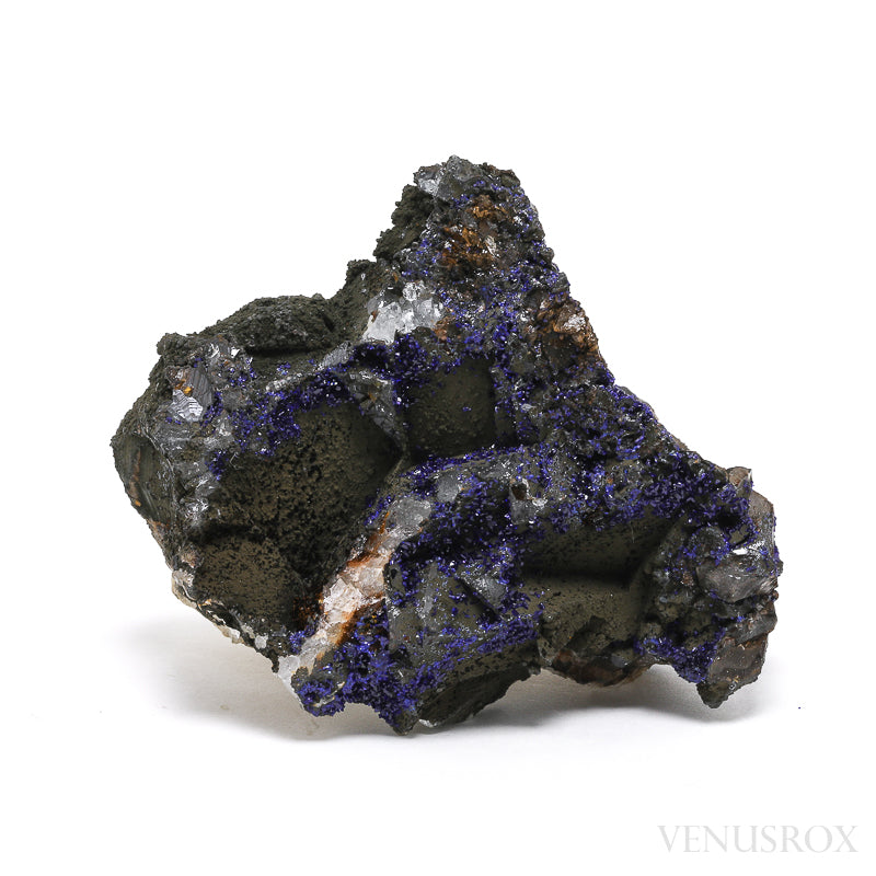 Azurite with Quartz & Matrix Natural Crystal from Morocco | Venusrox