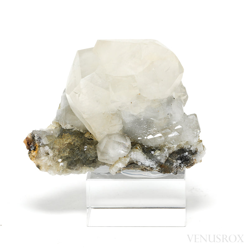 Fluorite with Calcite Natural Crystal from the Moscona Mine, El Pontón de Solís, Corvera de Asturias, Asturias, Spain | Venusrox