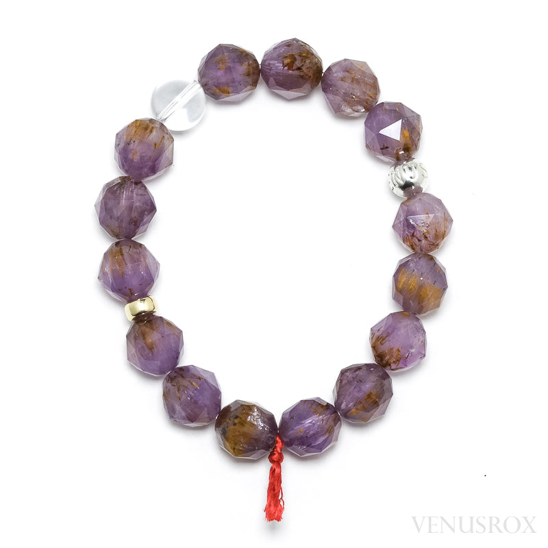 Amethyst with Cacoxenite Bracelet from Brazil | Venusrox