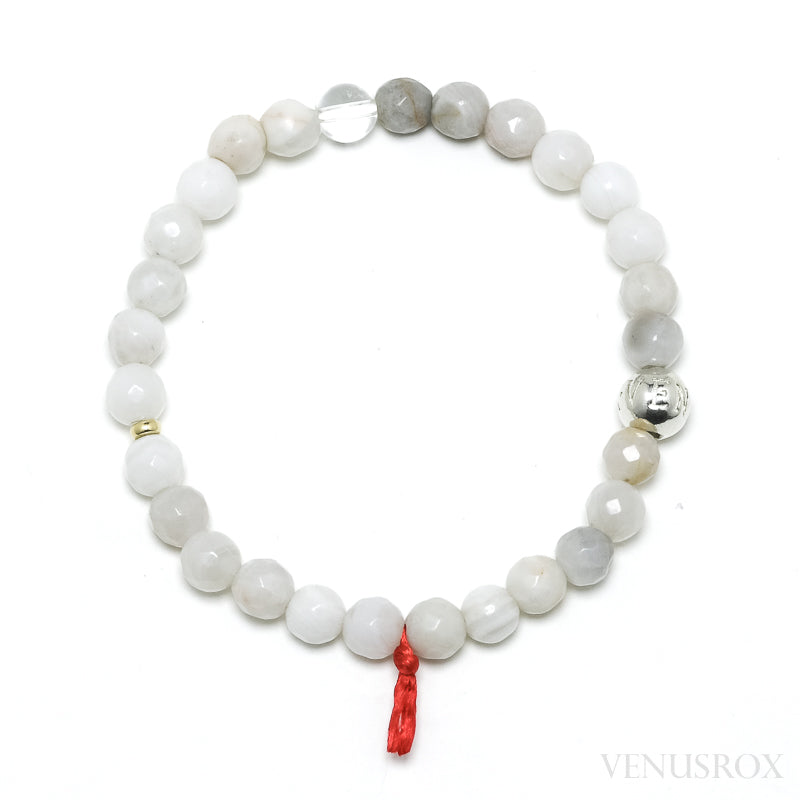 White Lace Agate Bracelet from Mexico | Venusrox