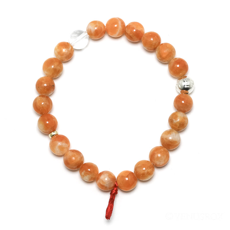 Orange Calcite Bead Bracelet from Brazil | Venusrox