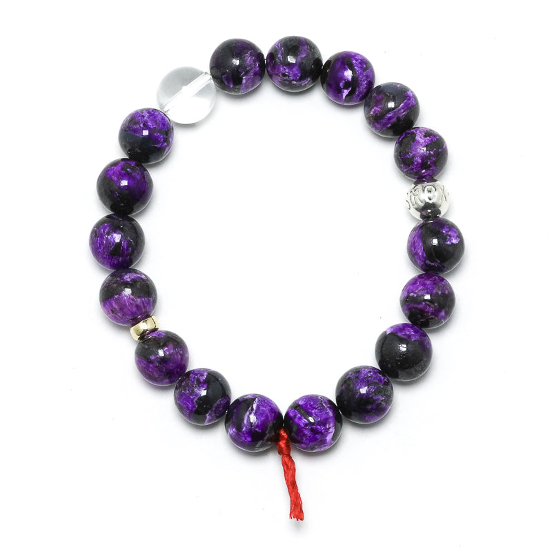 Sugilite with Manganese & Bustamite Bead Bracelet from South Africa | Venusrox