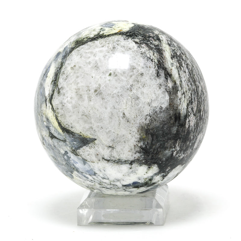 Blue Kyanite with Staurolite in Quartz & Mica Schist Polished Sphere from Pizzo Forno, Chironico Valley, Faido, Leventina, Ticino, Switzerland | Venusrox