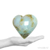Blue Andean Opal Polished Heart from the Acari Mine, Caraveli Province, Arequipa Department, Peru | Venusrox