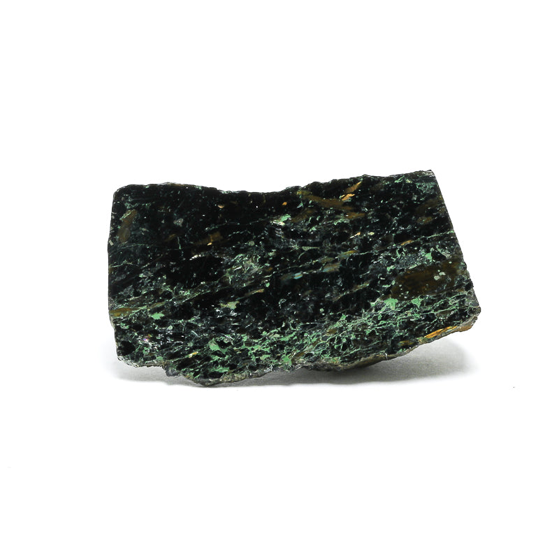 Nuummite Part Polished/Part Natural Crystal from Nuuk, Sermersooq, Greenland | Venusrox