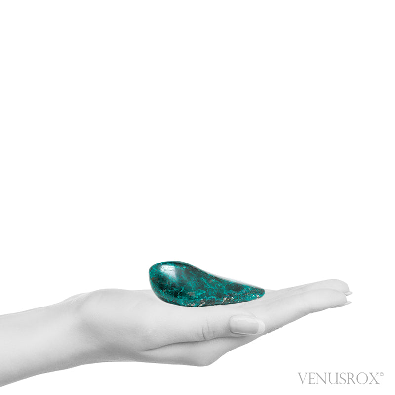 Dioptase with Quartz, Shattuckite & Matrix Polished Crystal from the Democratic Republic of Congo | Venusrox