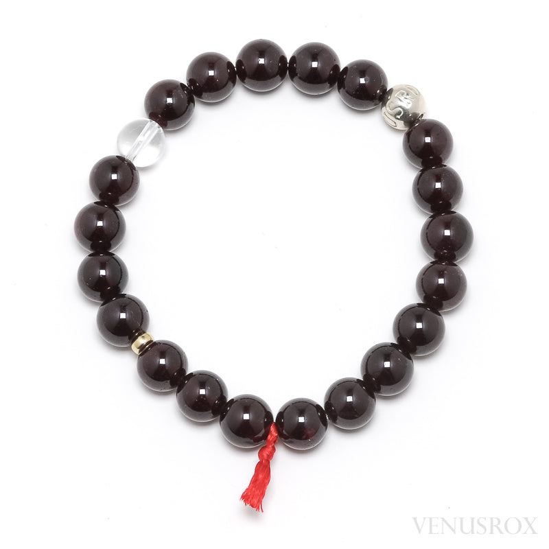 Star Almandine Garnet Bead Bracelet from India | Venusrox