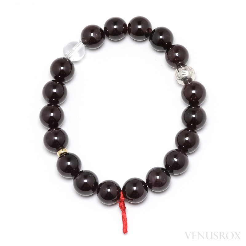 Star Almandine Garnet Bead Bracelet from India | Venusrox