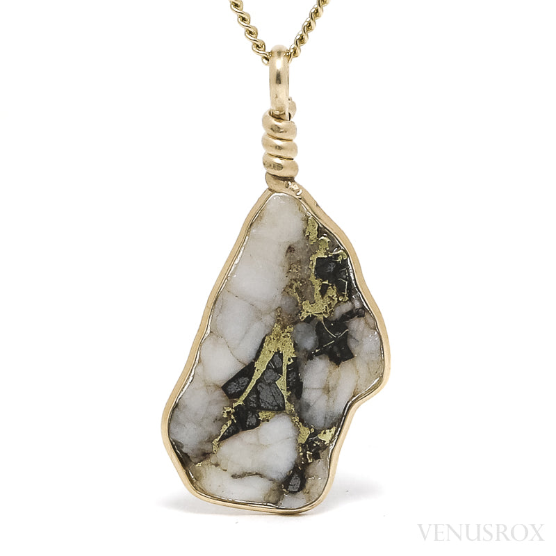 Gold in Quartz Slice Pendant from Alaska, USA | Venusrox