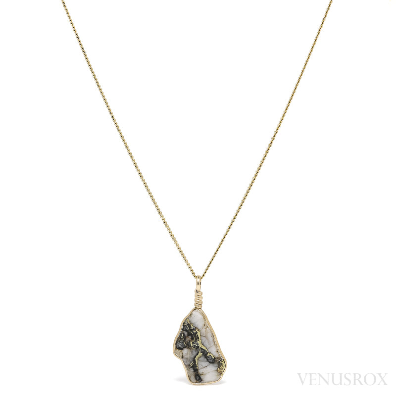 Gold in Quartz Slice Pendant from Alaska, USA | Venusrox