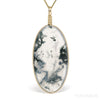 Moss Agate Polished Crystal Pendant from India | Venusrox