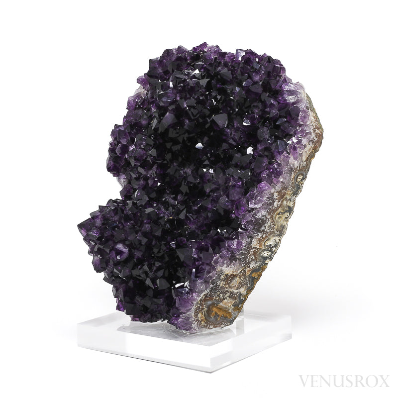 Amethyst with Agate Natural Cluster from Uruguay mounted on a bespoke stand | Venusrox
