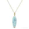 Larimar Polished Crystal Pendant from Dominican Republic, Caribbean Sea | Venusrox