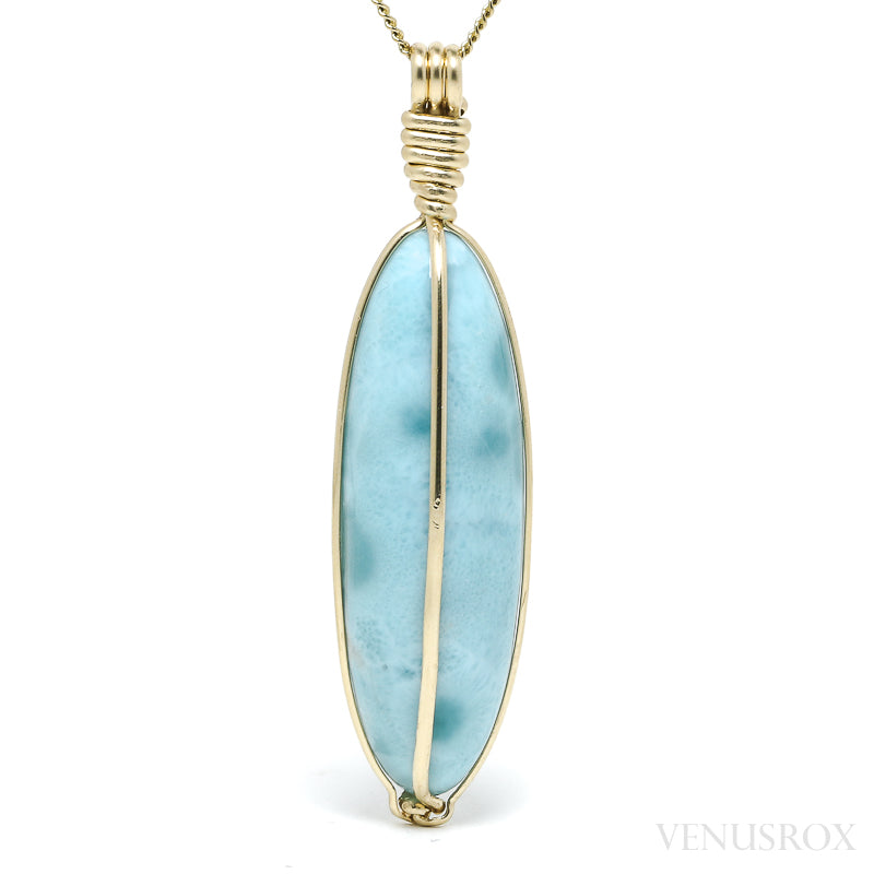 Larimar Polished Crystal Pendant from Dominican Republic, Caribbean Sea | Venusrox