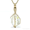 Petroleum Quartz (Golden Enhydro Quartz) Natural 'Double Terminated' Point Pendant from Lasbela, Balochistan, Pakistan | Venusrox