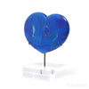 Lapis Lazuli Polished Heart from Afghanistan mounted on a bespoke stand | Venusrox