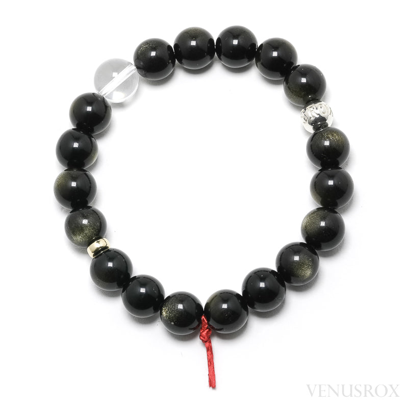 Gold Sheen Obsidian Bead Bracelet from Mexico | Venusrox