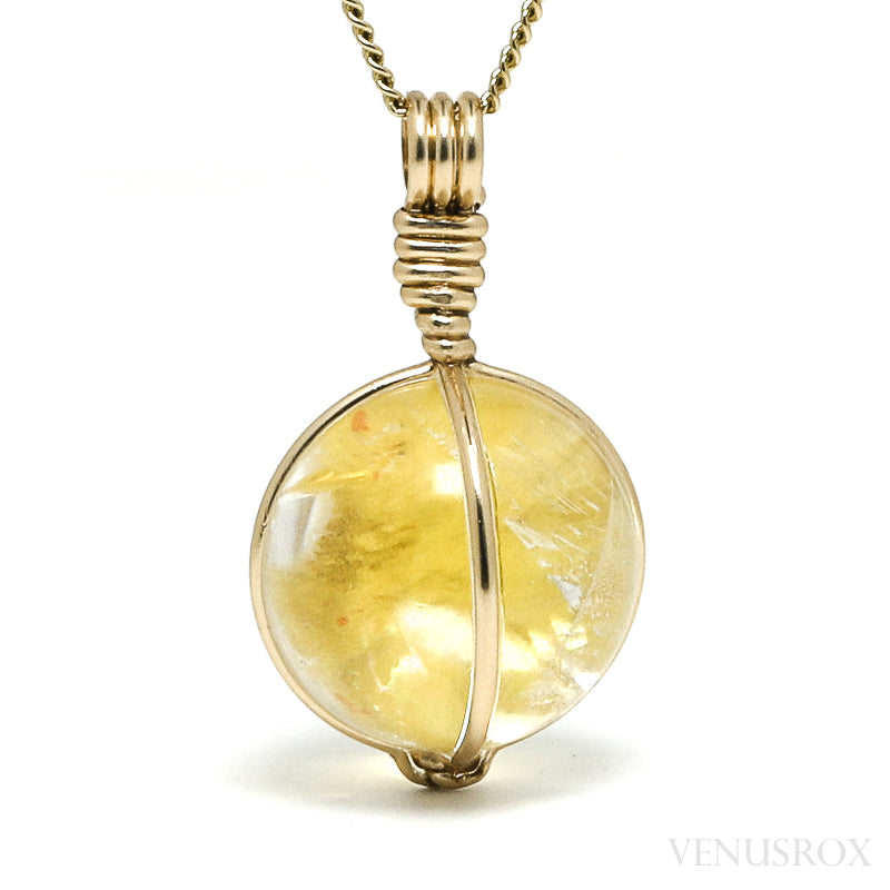 Golden Quartz Pendant from Brazil | Venusrox
