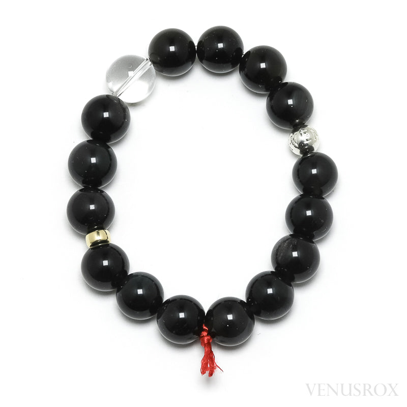 Grey Obsidian Bead Bracelet from Mexico | Venusrox