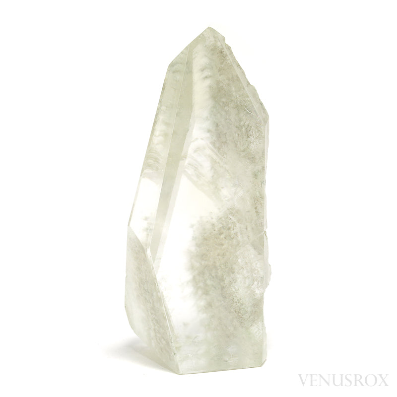 Calcite with Okenite Part Polished/Part Natural Crystal from India | Venusrox