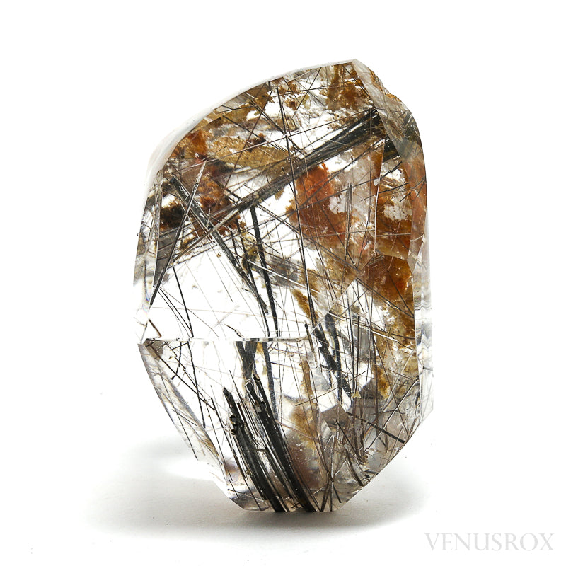 Red Rutilated Quartz Part Polished/Part Natural Crystal from Brazil | Venusrox