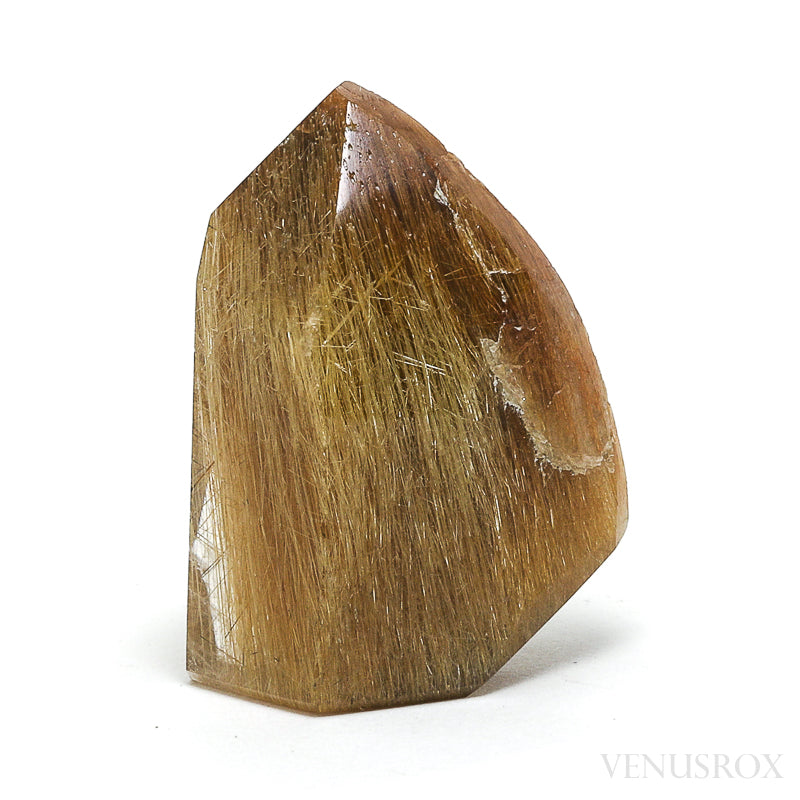 Golden Rutilated Quartz Polished Crystal from Brazil | Venusrox