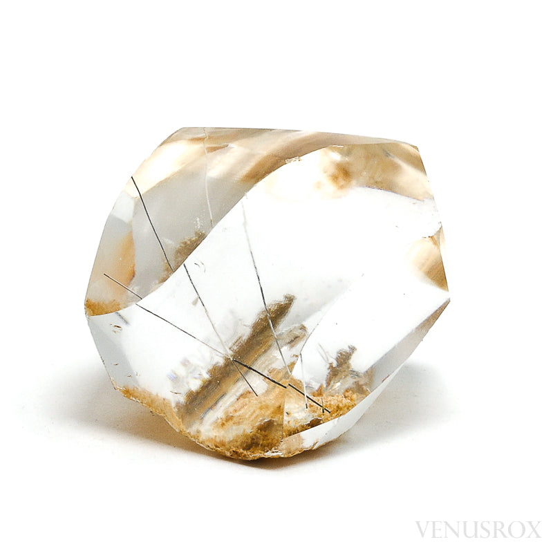 Silver Rutilated Lodalite Quartz Part Polished/Part Natural Crystal from Brazil | Venusrox