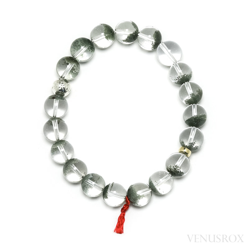 Chlorite Phantom Quartz Bead Bracelet from Brazil | Venusrox