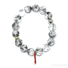 Clear Quartz with Carbon Inclusions Bracelet from Pakistan | Venusrox