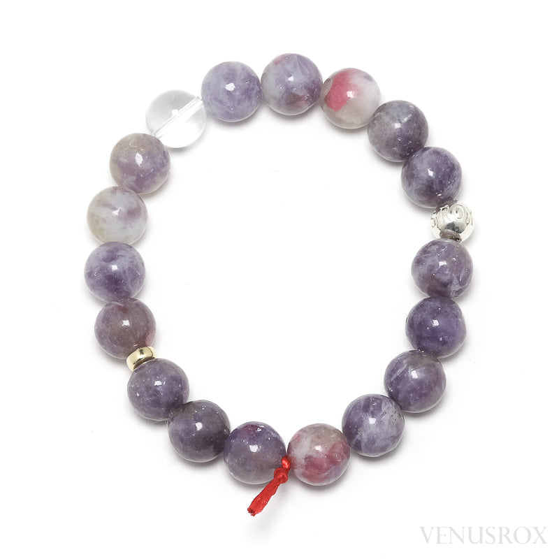 Lepidolite with Pink Tourmaline Bead Bracelet from Brazil | Venusrox